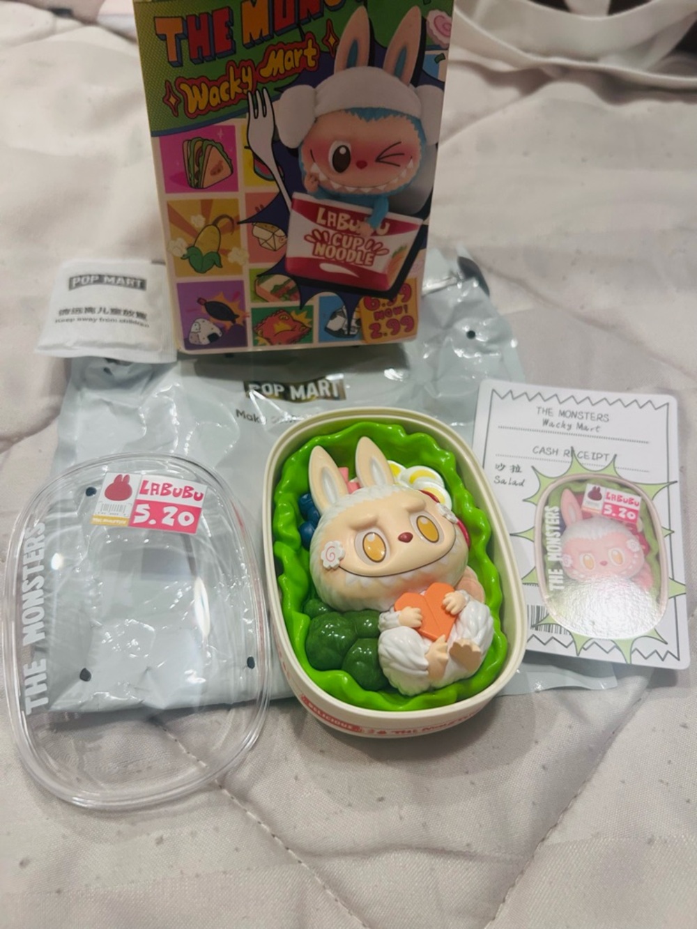 Pop Mart The Monsters Wacky Mart Labubu Figurine - Salad - Picture 2 of 8
